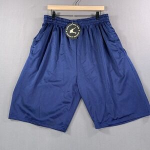 Outtro Mesh Shorts Mens 3XL Navy Blue Basketball Gym Pockets Drawstring Athletic